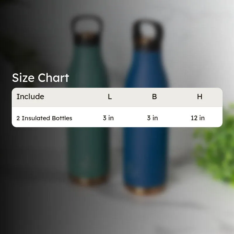 Liquid Muse Hot & Cold Thermos Water Bottle (Green & Blue, 750 mL Each) - Set Of Two media 6