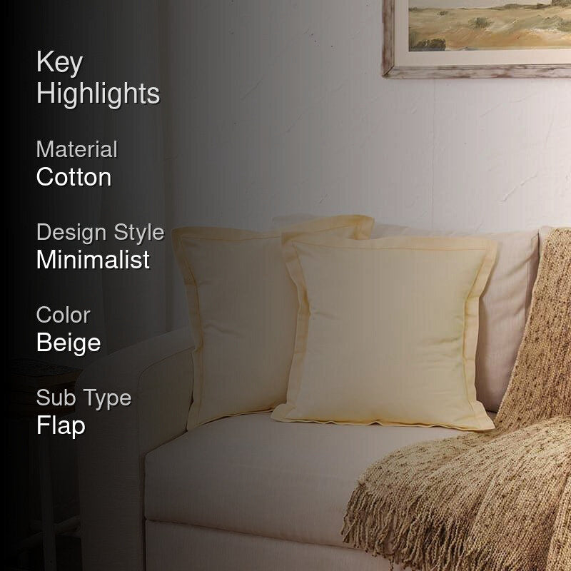 Ginger Cushion Cover (Beige) - Set of Two media 2