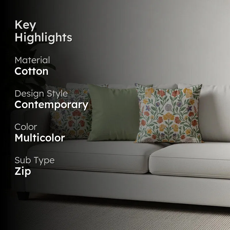 Urban Space Cozea Multicolor Cotton Cushion Cover Set - Set of Three media 2