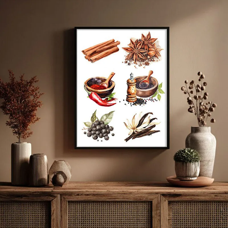 Whispers Of Spice Framed Canvas Wall Painting media 3