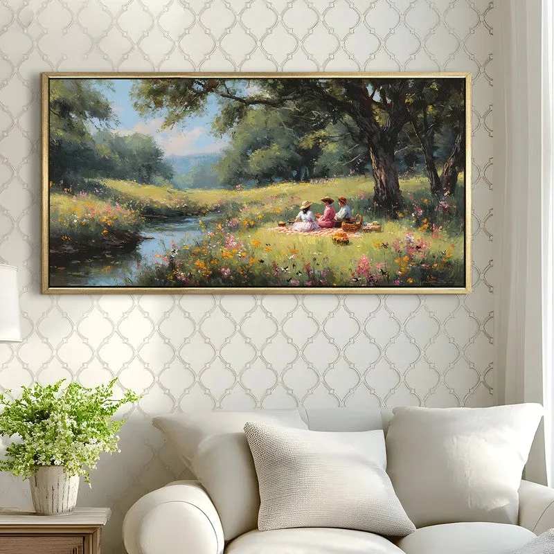 Meadowtime Canvas Wall Painting With Frame media 4