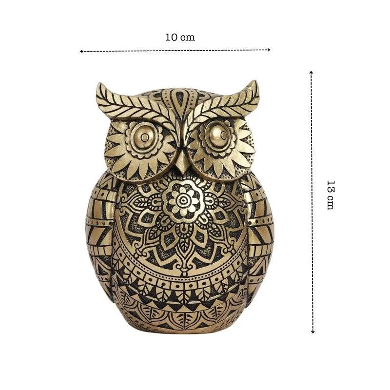 Ornate Lucky Owl Showpiece media 9
