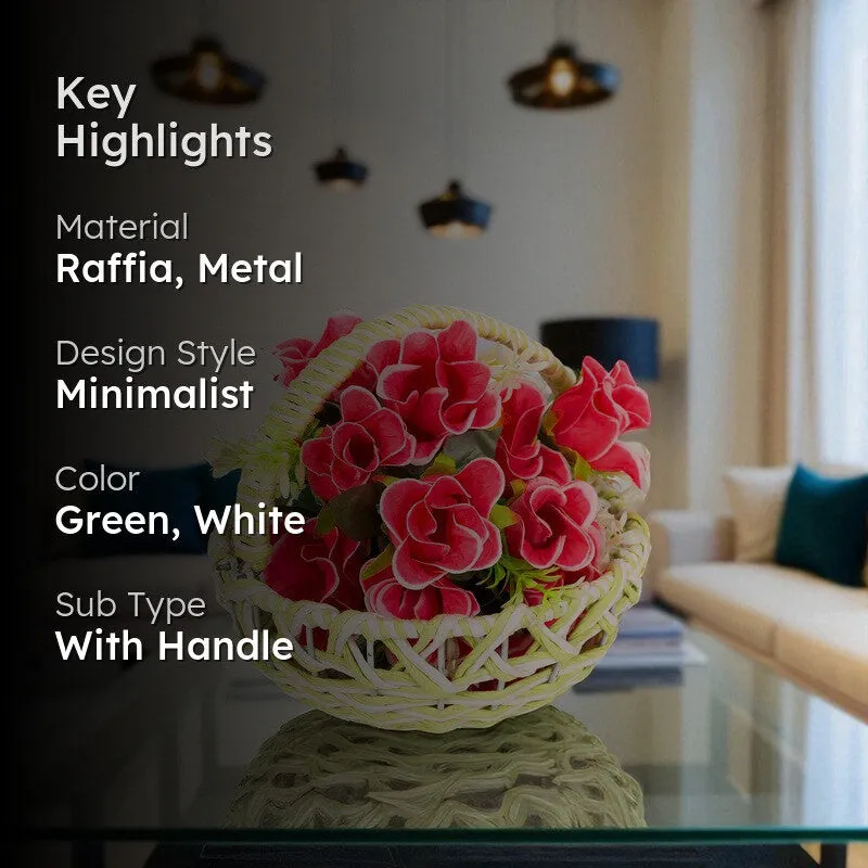 Fresh Bloom (Raffia,Metal) Fruit Basket media 2