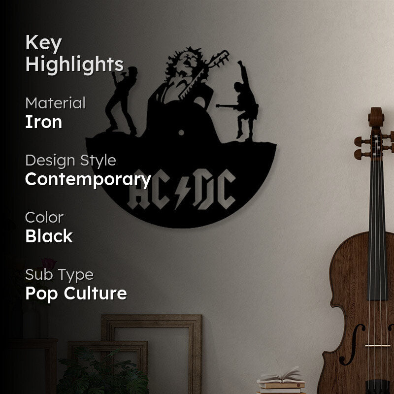 Ac Dc Black Iron Wall Accent media 2