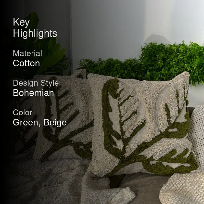 Leafestra Tufted Cushion Cover Set - Set Of Three media 2