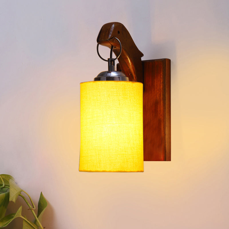 Estrella Wooden Wall Lamp - Yellow