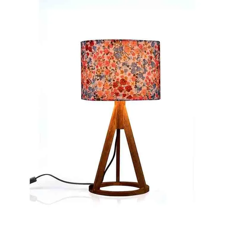 Stamped Wooden Table Lamp - Multicolor media 5