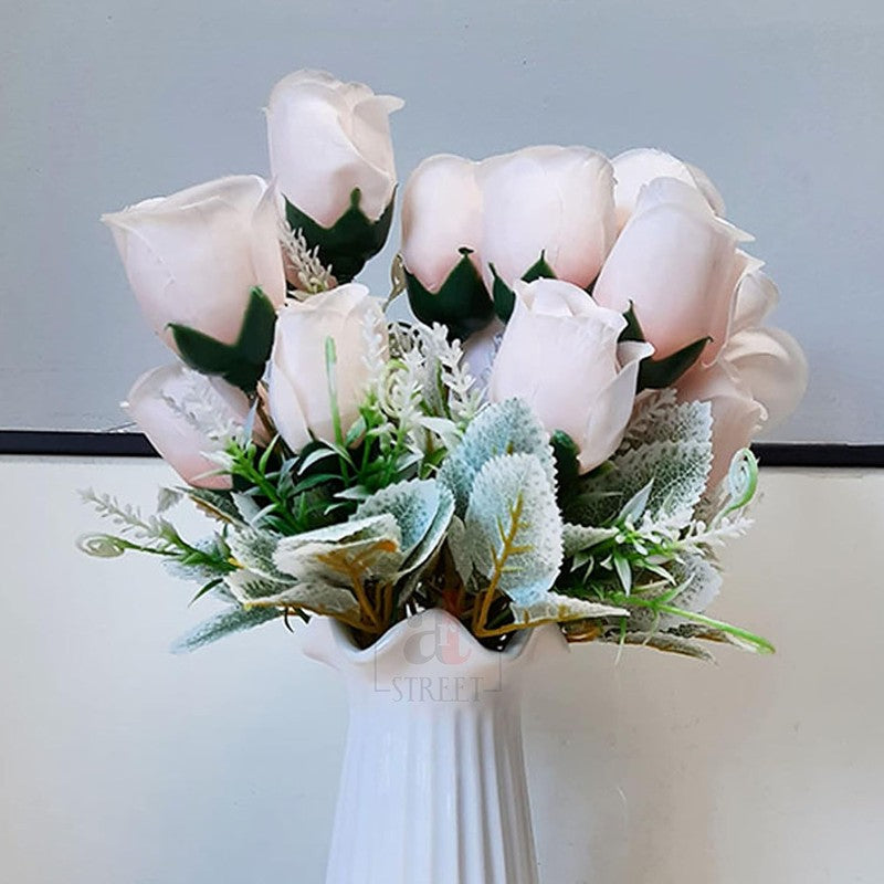 Rosebush Artificial Flower - Blush Pink media 4