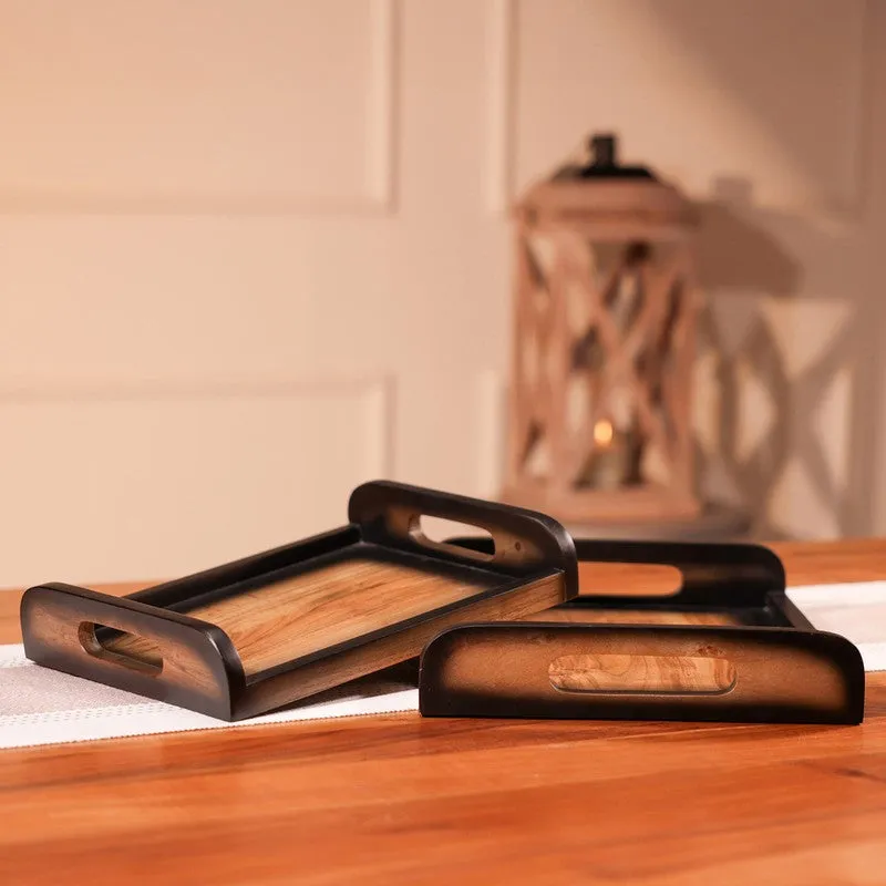 Rustic Nest Multipurpose Tray - Set Of Two media 3