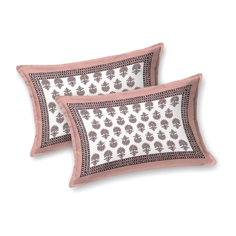 Designio Cotton Bedsheet (Brown,White) - 240 TC media 4