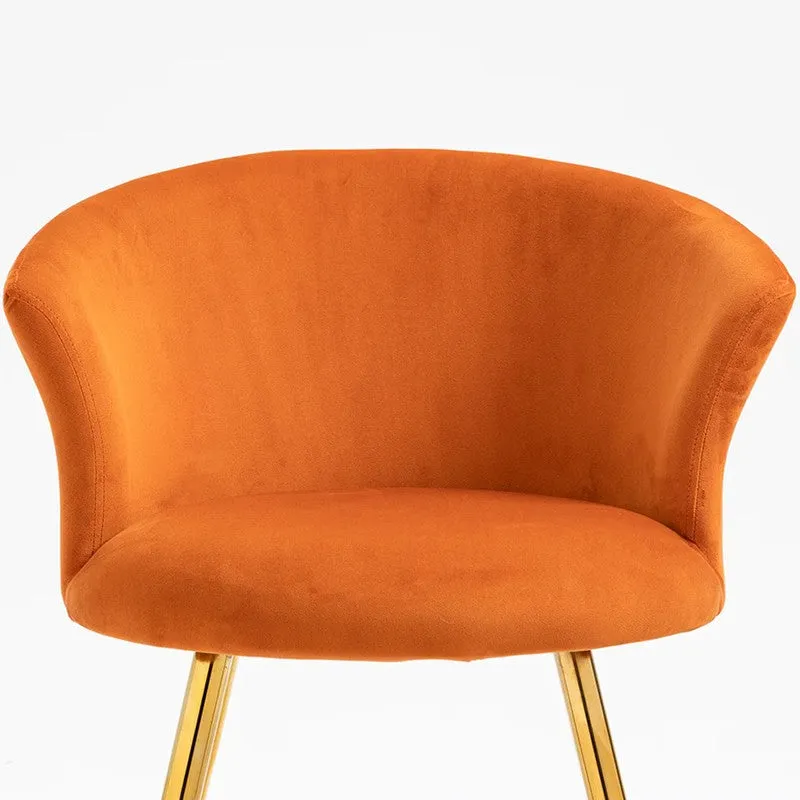 Virelle Metal Accent Chair - Orange media 8