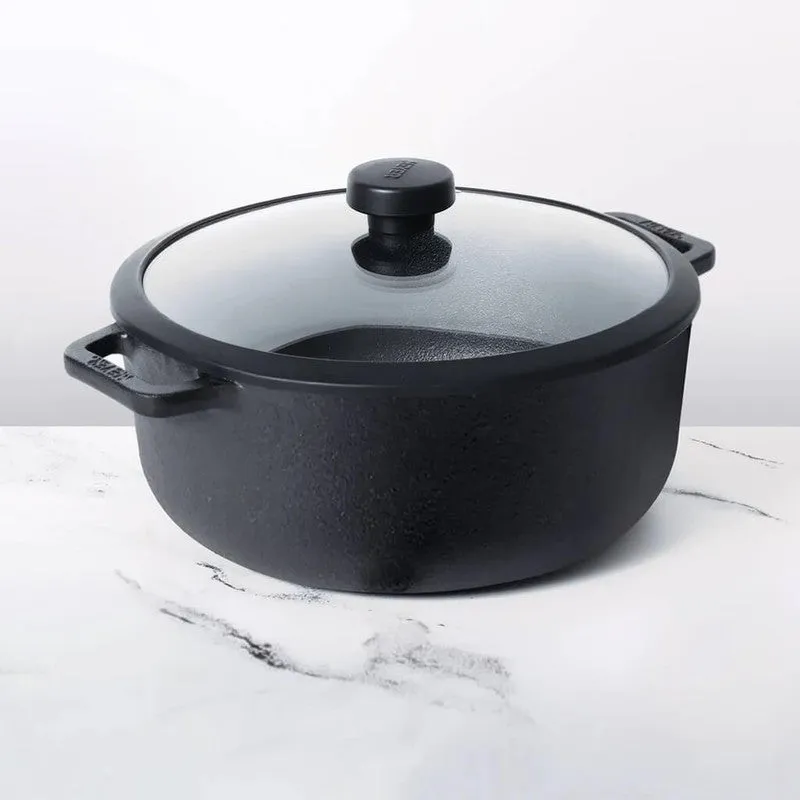 Meyer Cast Iron Cooking Pot with Lid - 5200 mL media 3