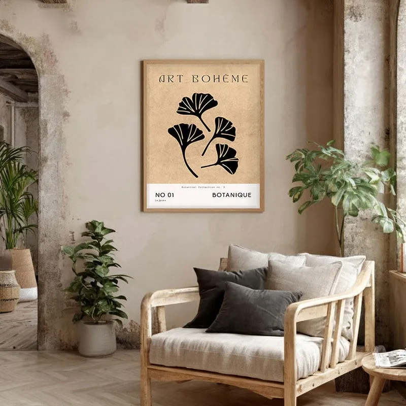Florent Canvas Wall Painting With Brown Frame media 5
