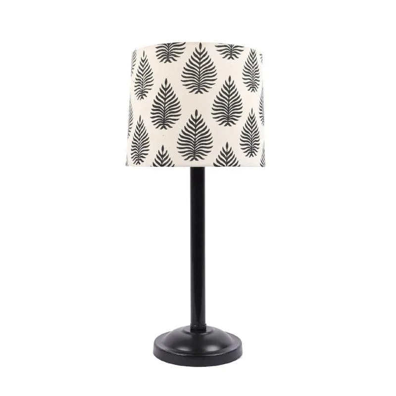 Tropica Monroe Fabric Table Lamp - Black,White media 4