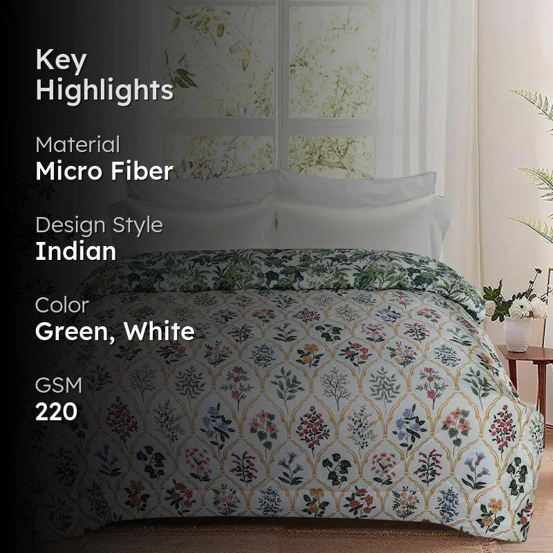 Narnia Floral Cotton Reversible Comforter - 220 GSM media 2