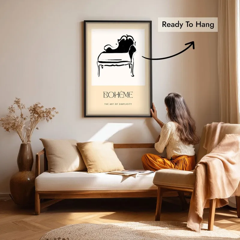 Daybed Dream Canvas Wall Painting With Black Frame media 7