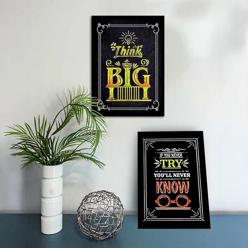 Think Big & Try Wall Art - Set Of Two media 3
