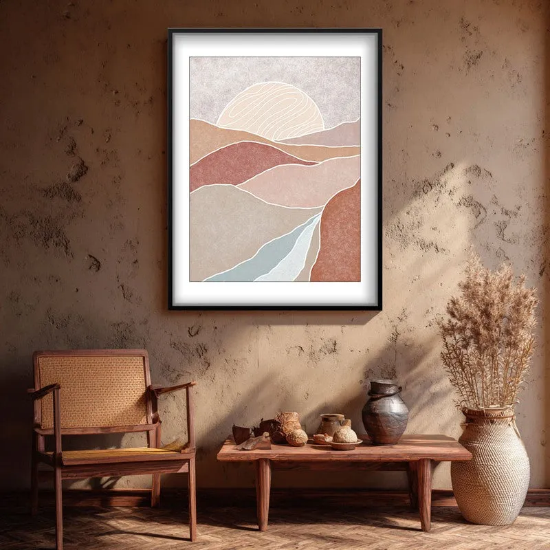 Celestial Ridge Canvas Wall Painting With Black Frame media 3