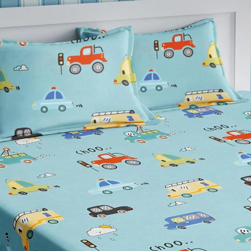 Ocean Bloom Cotton Bedsheet - 210 TC media 4
