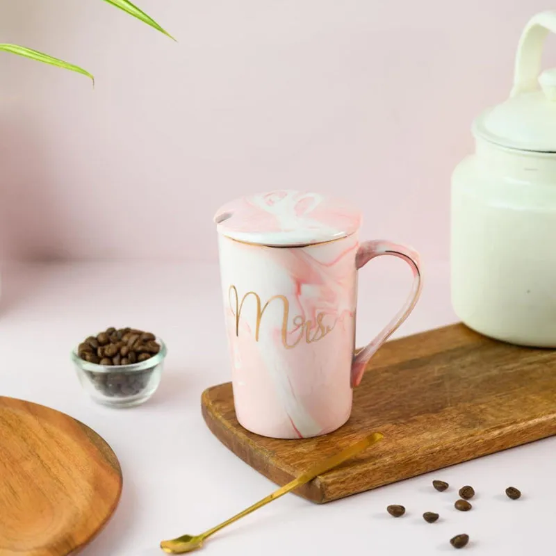 Mr & Mrs Glass Coffee Mug (380 mL Each) - Set Of Two media 6