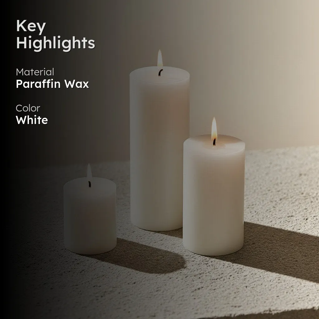 PureBloom Natural Aroma Candle (White) - Set Of Three media 2