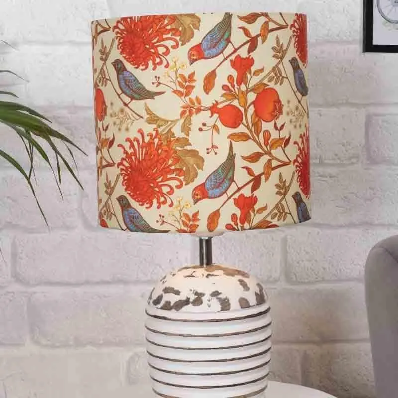 Amber Rings Fabric Table Lamp - Multicolor media 3