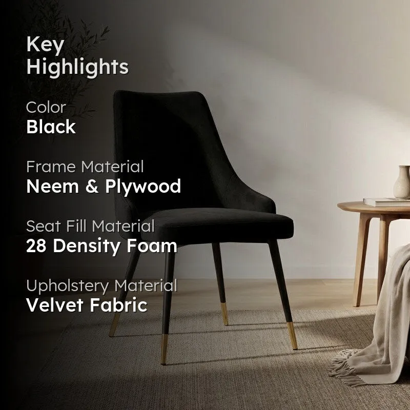 Lunara Neem Wood Accent Chair - Black media 2