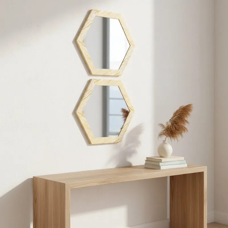 Monotri Wall Mirror With PVC Frame - Set Of Two media 4