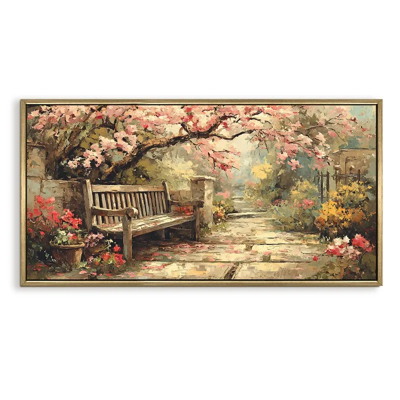 European Vintage Blossom Tree Settee Wall Art media 4