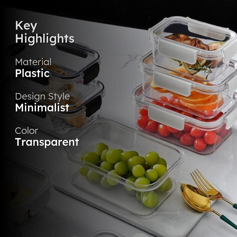 Premium Fresh Lock Airtight Food Storage Plastic Containers - Set of 3 media 2