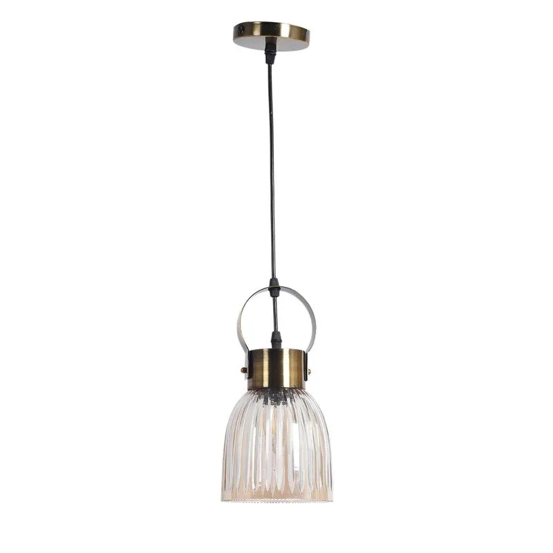Auric Ribbed Glass Hanging Lamp media 5