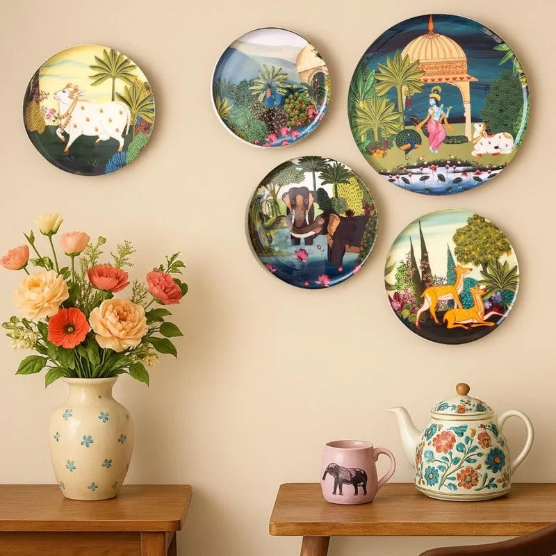 Royal Gardens Metal Wall Plate - Set Of Five media 1