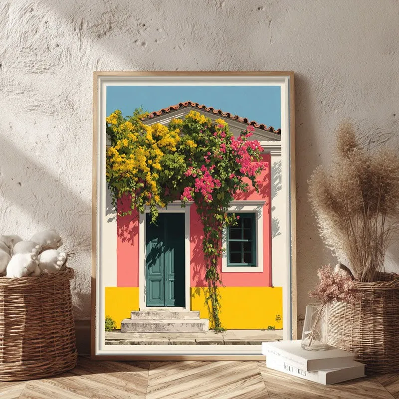 Calira Canvas Wall Painting With Brown Frame media 3