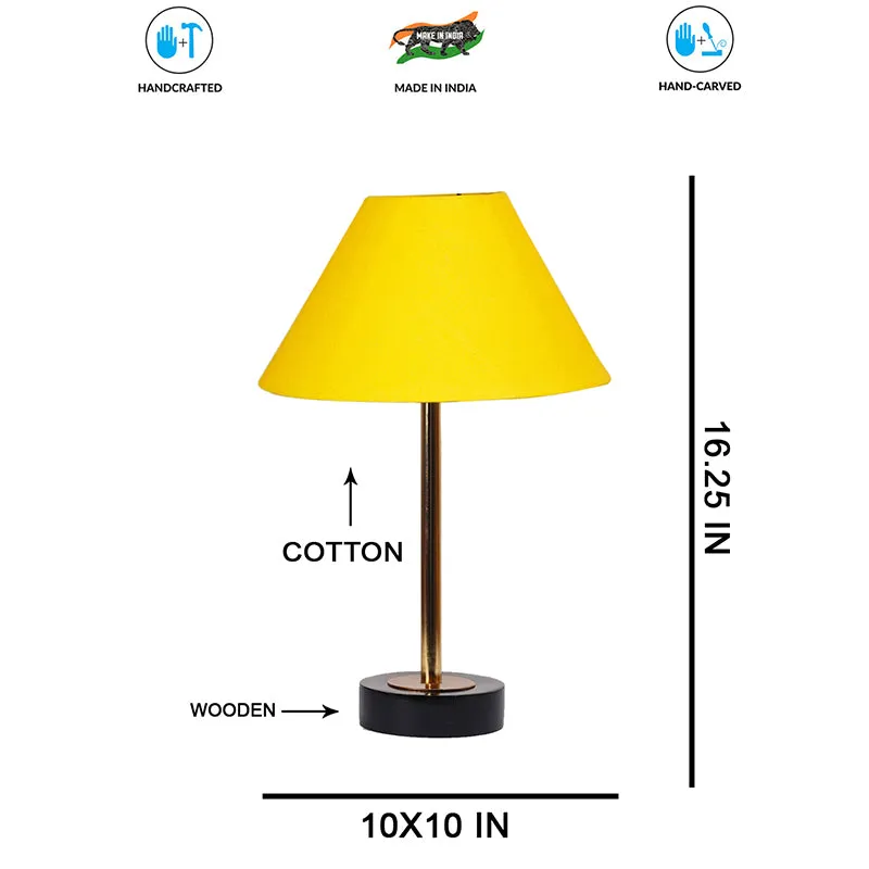 Cotin II Rodin Wooden Table Lamp - Yellow,Gold,Black media 7