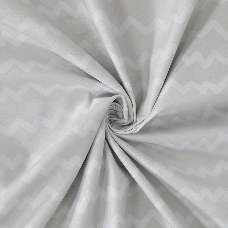 Lora Stripes Bedsheet (Bright Grey) - 150 GSM media 5