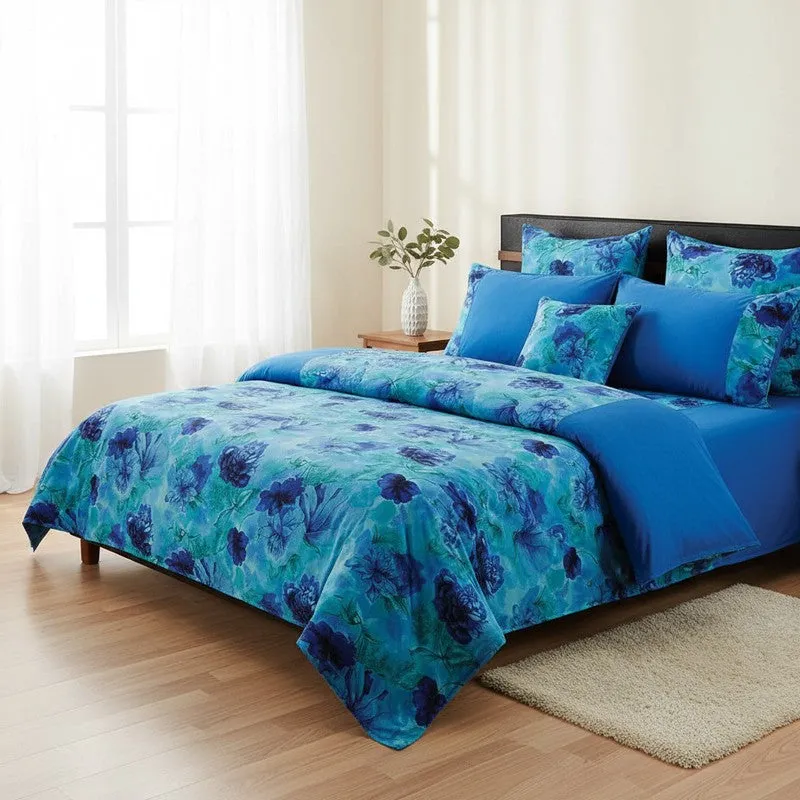Swayam Blue Bliss Cotton Comforter - 150 GSM media 1