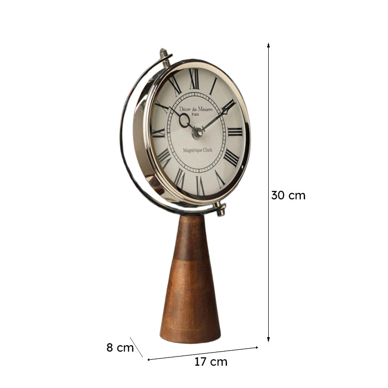 Tower Trove Aluminium Table Clock - Silver media 5