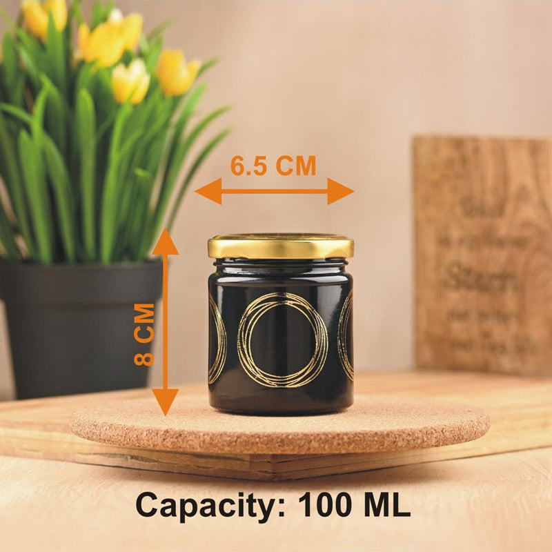 Seal Noir Airtight Glass Jar (Black/100 mL) - Set Of Three media 5