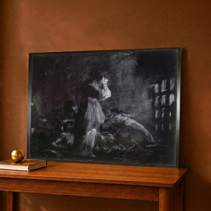 Interior of a Prison 1819 Canvas Wall Painting - 12 x 9 Inches