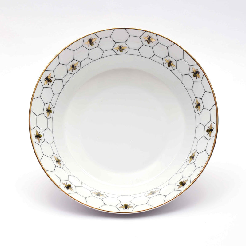 Gilded Bee 24k Gold Brushed Porcelain Dinner Set - 33 Piece Set media 9