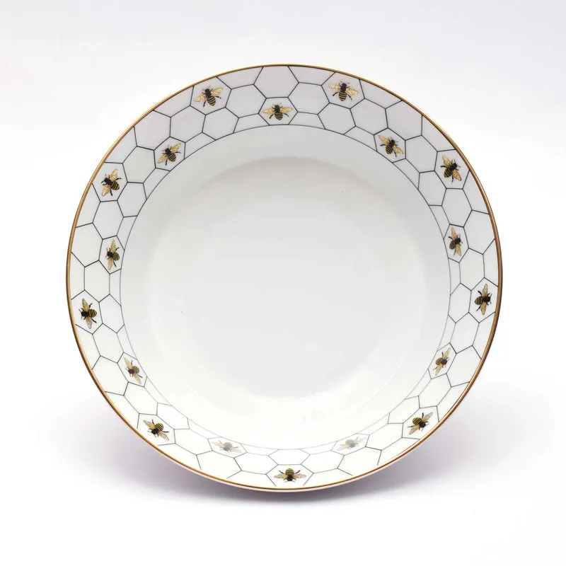 Gilded Bee 24k Gold Brushed Porcelain Dinner Set - 33 Piece Set media 9