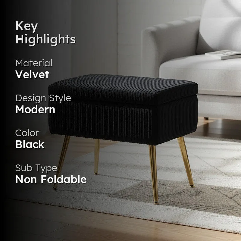 Kylen Softiq Ottoman - BLACK media 2