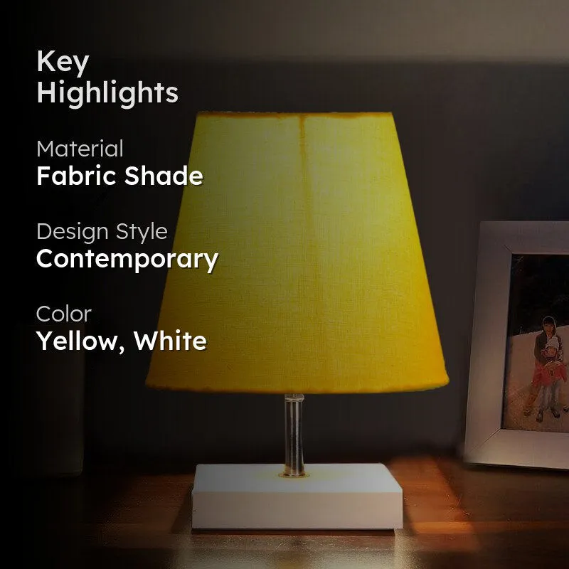 Alsa Fabric Table Lamp - Yellow,White media 2