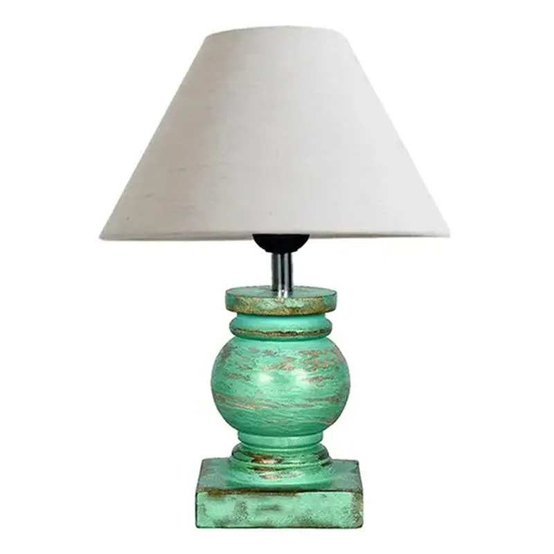 Aliora Nova Wooden Table Lamp - Ivory,Green media 5