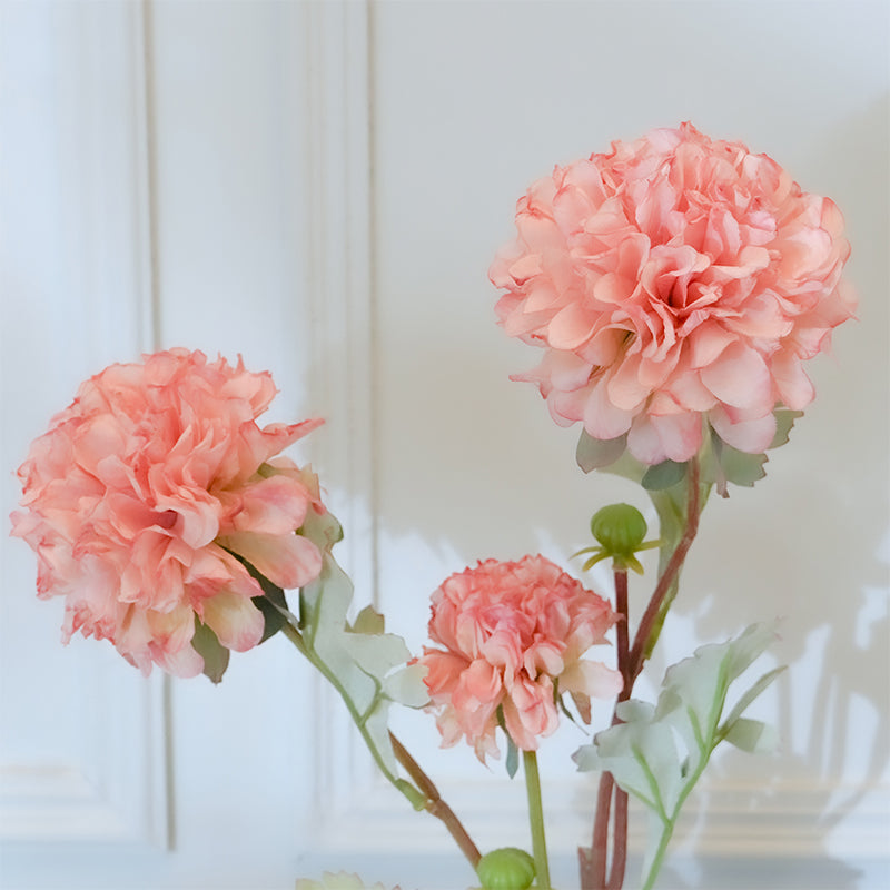 Faux Ball Mum Chrysanthemum Flower Stick (Peach) - 28 CM media 4