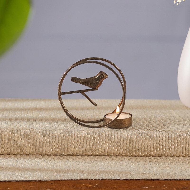 Alaiza Chirp Tealight Candle Holder (Copper) - Set Of Four media 4