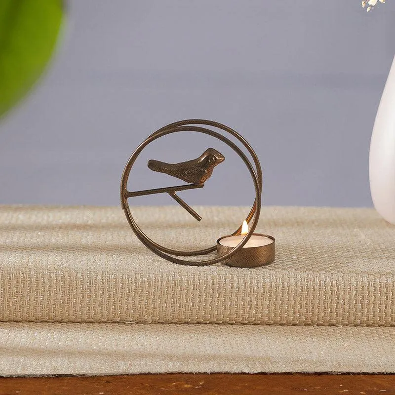 Alaiza Chirp Tealight Candle Holder (Copper) - Set Of Four media 4