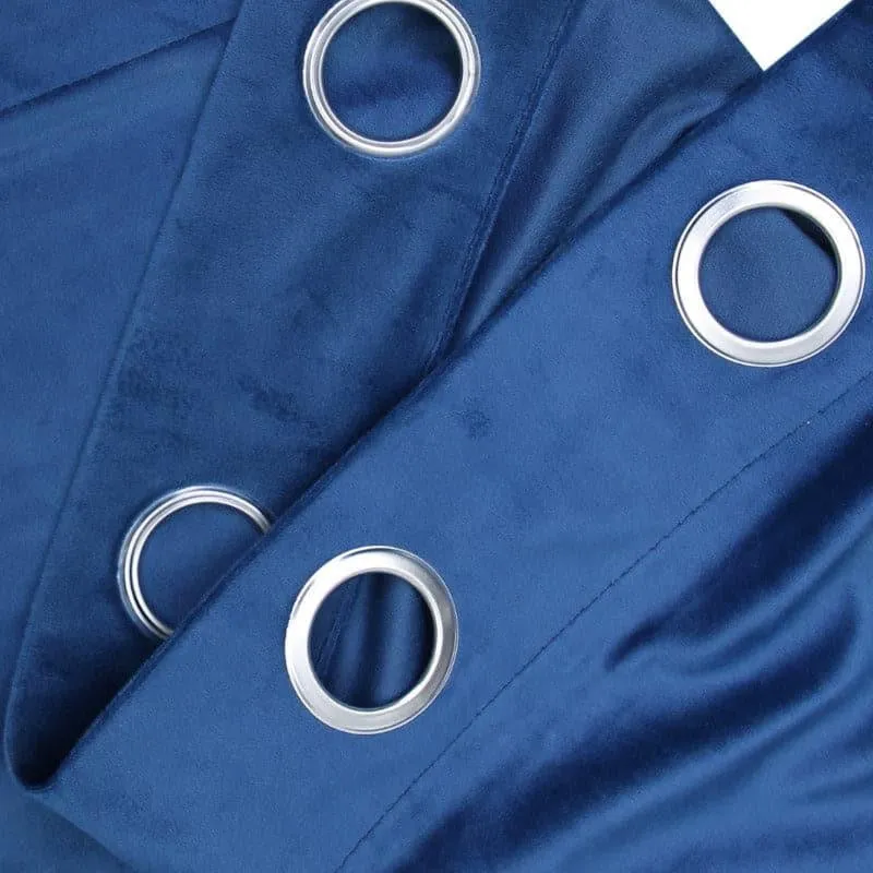 Kumudini Solid Curtain (Navy) - Set Of Two media 3