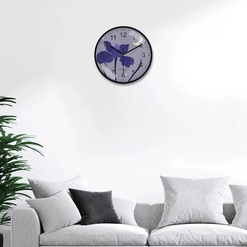 Twilight Round Analog Wall Clock - Purple media 4