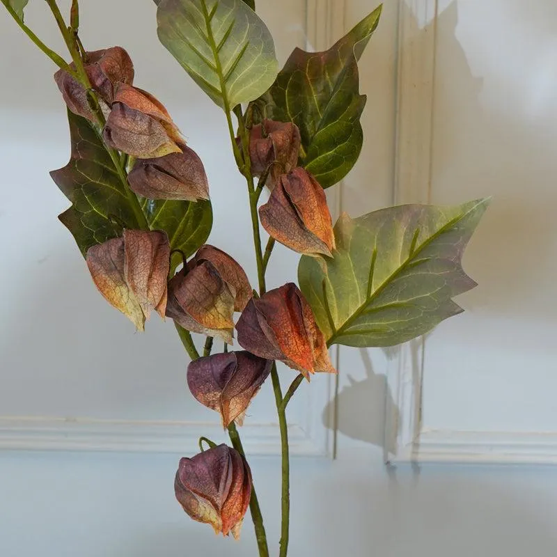 Faux Physalis Gooseberry Flower Stick (Brown) - 35 CM media 4